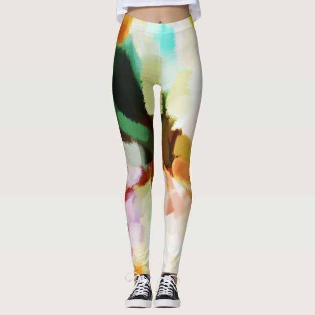 Leggings Peinture colorée Splatter #25 (Devant)