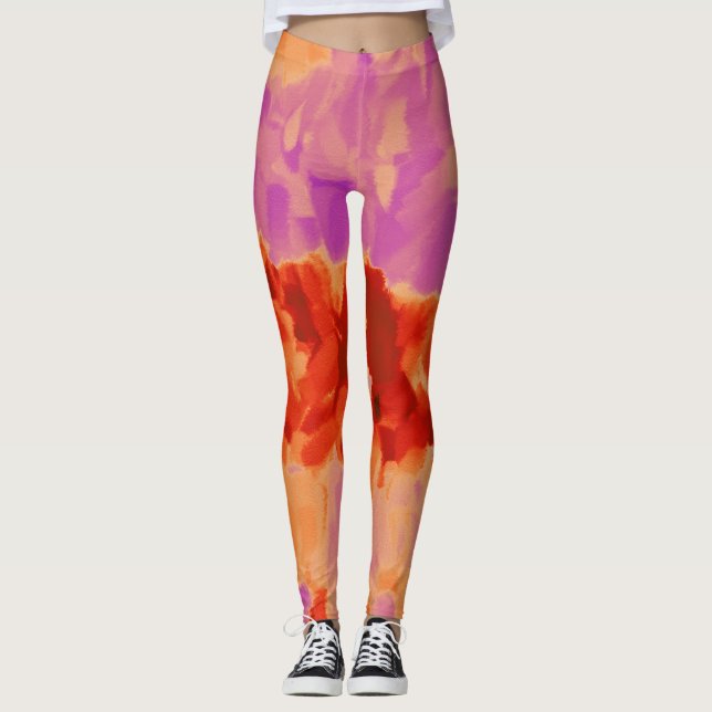 Leggings Peinture colorée Splatter #27 (Devant)