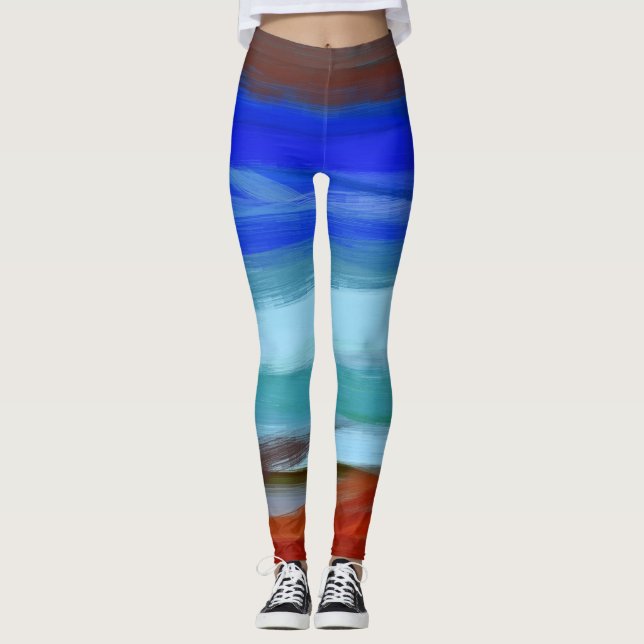 Leggings Peinture colorée Splatter #40 (Devant)