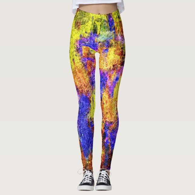 Leggings Peinture colorée Splatter #9 (Devant)