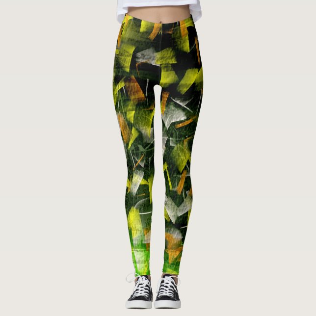 Leggings Peinture colorée Splatter Abstrait (Devant)