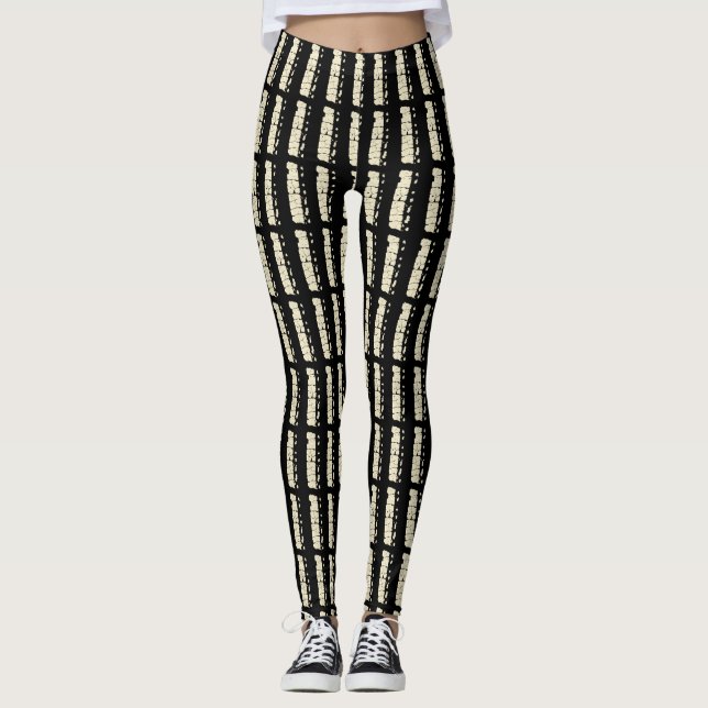Leggings Peinture cool de la route fissurée Motif Abstrait (Devant)