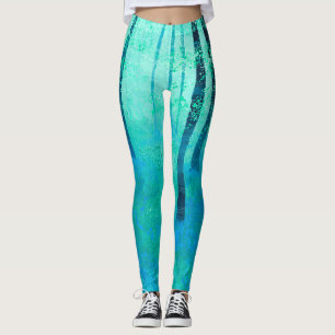 Leggings Peinture de bois de jacinthes