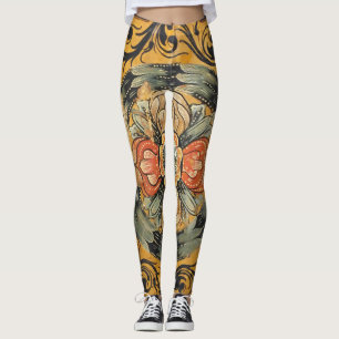 Leggings peinture de bois médiéval art vintage vieux gothiq