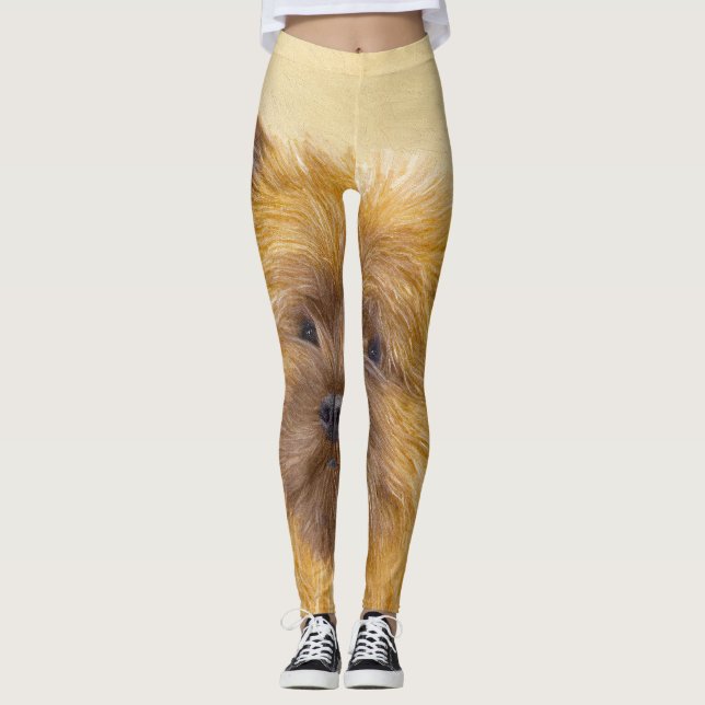 Leggings Peinture de Cairn Terrier - Cute Original Chien Ar (Devant)