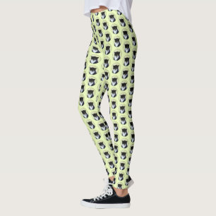 Leggings Peinture de chat Tuxedo - Cute Original Cat Art