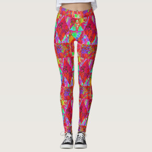 Leggings Peinture de courtepoint de jardin coloré avec Hydr