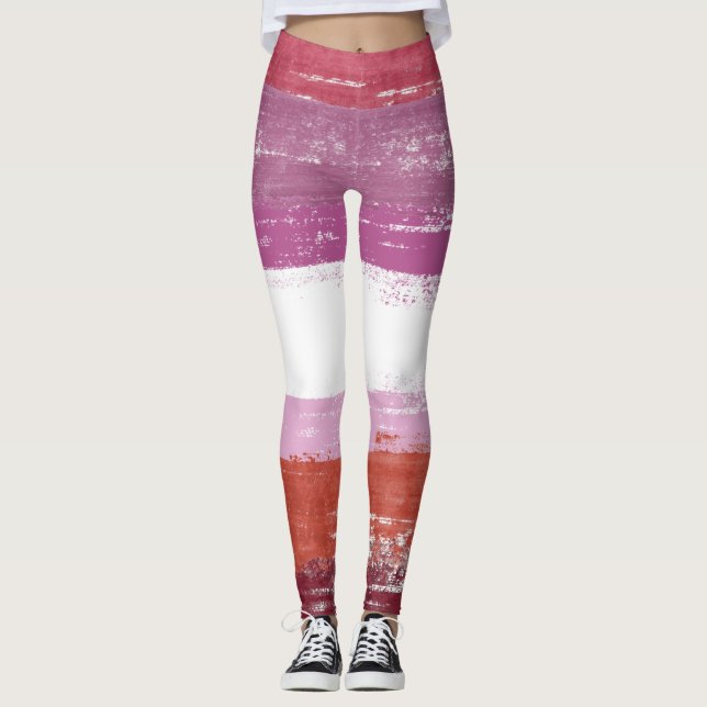 Leggings Peinture de fierté lesbienne (Devant)