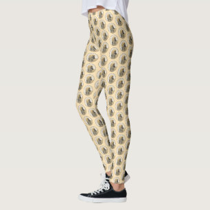 Leggings Peinture de la hache afghane - Cute Original Chien