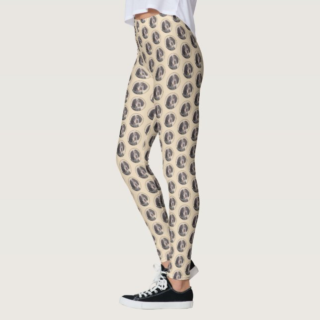 Leggings Peinture de linge bluetick - mignon chien original (Gauche)
