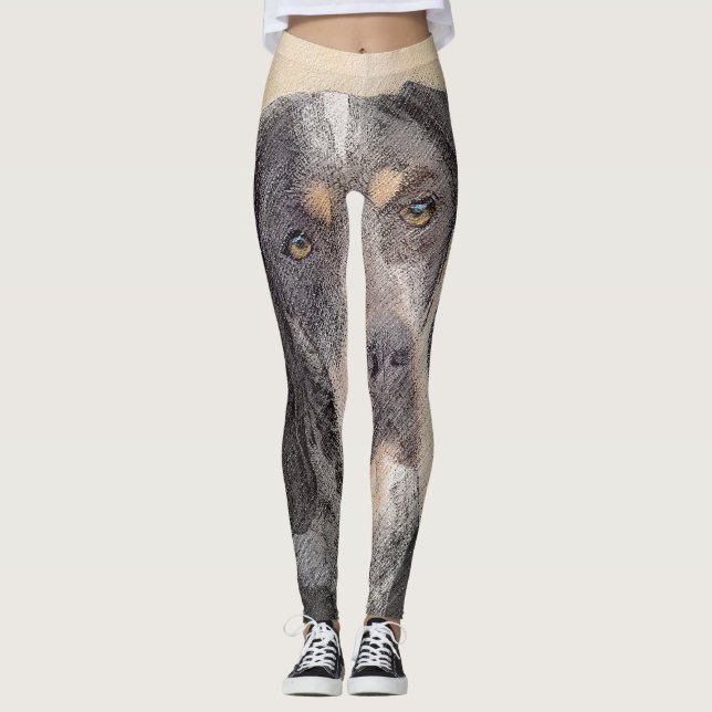 Leggings Peinture de linge bluetick - mignon chien original (Devant)