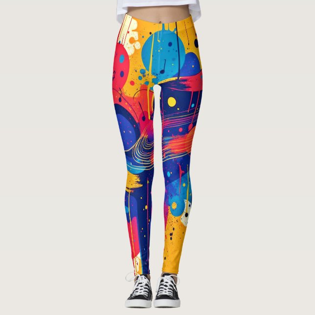 Leggings Peinture de musique émotion (Devant)