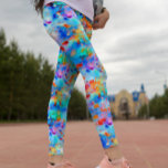 Leggings Peinture de peinture arc-en-ciel de couleur vive A<br><div class="desc">Peinture de peinture arc-en-ciel de couleurs vives Leggings Arrière - plans</div>