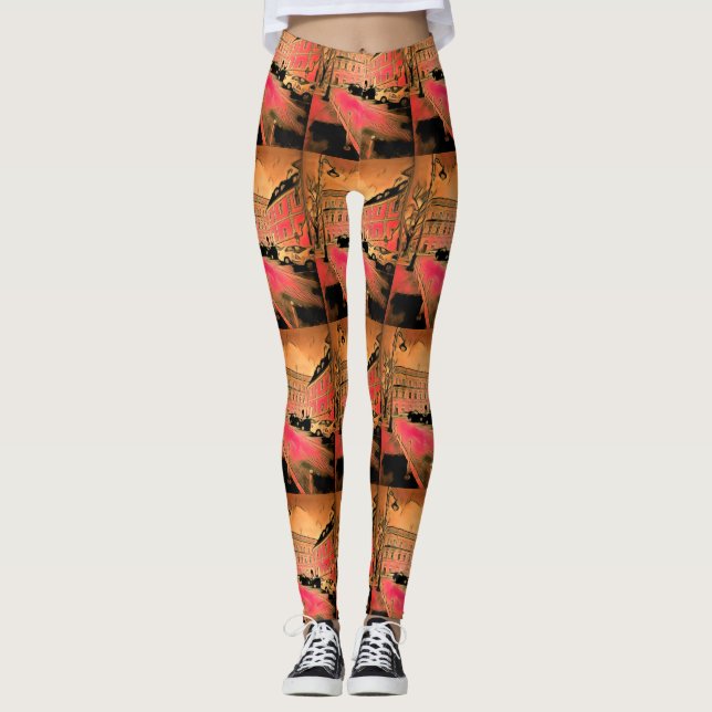 Leggings Peinture de Sibiu (Devant)