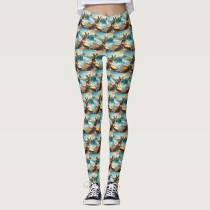 Leggings Peinture de surf sur la plage de Chihuahua