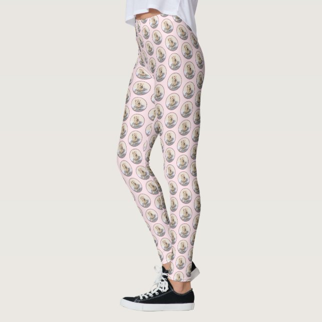 Leggings Peinture de Yorkshire Terrier - Art original de ch (Gauche)