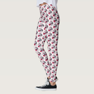 Leggings Peinture Downy Woodpecker - Art original pour oise