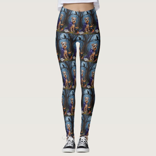 Leggings Peinture fantaisiste de Halloween représentant un  (Devant)