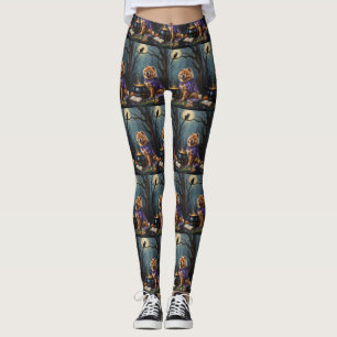 Leggings Peinture fantaisiste d'Halloween de chien Chow Cho