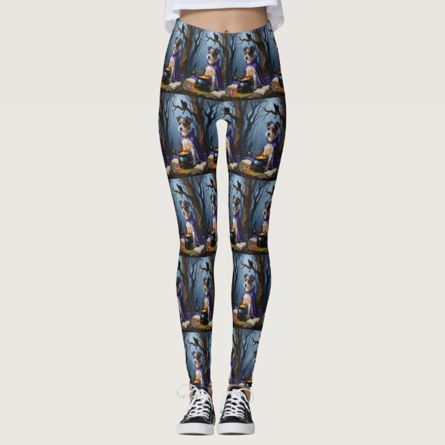 Leggings Peinture fantaisiste d'Halloween de Terrier Austra (Devant)