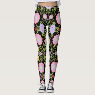 Leggings Peinture florale Pop Art Motif sans couture