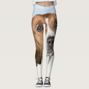 Leggings Peinture Foxhound en anglais - Joli art original c