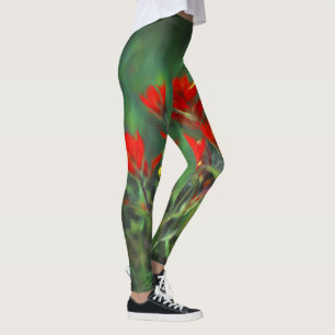 Leggings Peinture indienne de pinceau - Art Fleur original