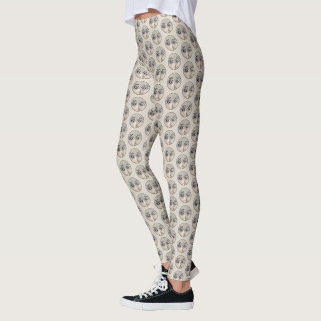 Leggings Peinture Keeshond Brothers - Art Chien original (Gauche)