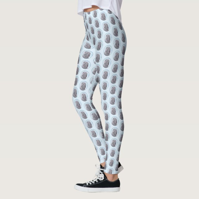 Leggings Peinture Mastiff Neopolitan - Art Chien original (Gauche)