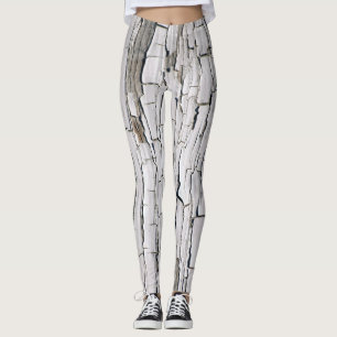 Leggings Peinture Peeling vintage : Mur blanc esthétique