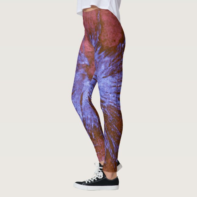 Leggings Peinture violette et rouge (Gauche)