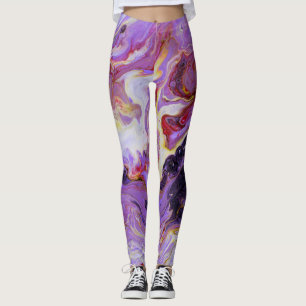 Leggings Peintures acryliques couleur tonique, abstrait.