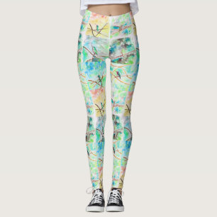 Leggings Peintures d'aquarelle de la collection Hummingbird