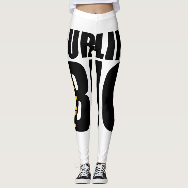LEGGINGS PENSEZ AUX GRANDS DESSINS SPORTIFS DE COURBES (Devant)