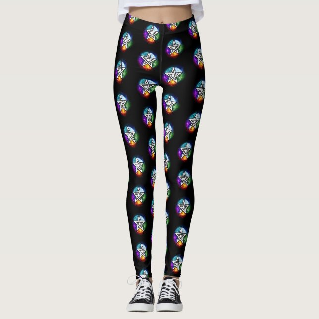 Leggings Pentagramme wiccan (Devant)