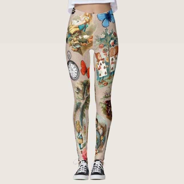Leggings Pépinière Alice Colorée Classique Wonderland 1800s (Devant)