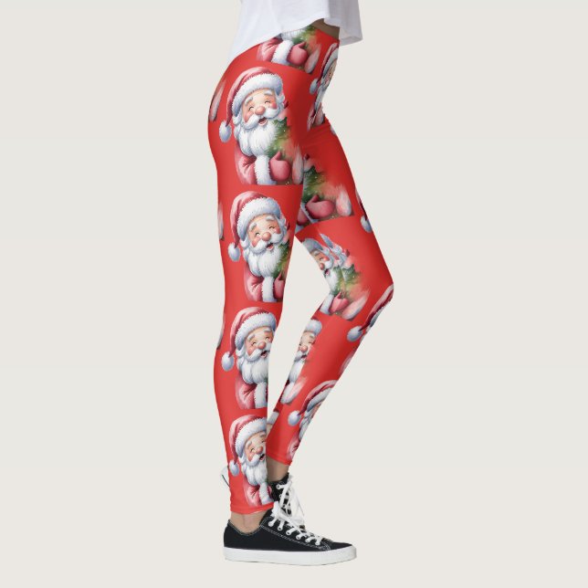Leggings Père Noël drôle et mignon  (Droite)
