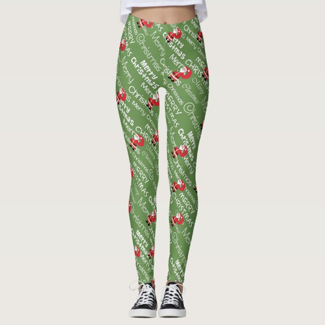Leggings Père Noël et Joyeux Noël (Devant)