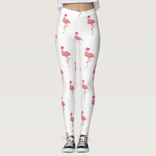 Leggings Père Noël flamant rose motif