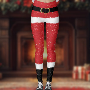 Leggings Père Noël moderne Mme Claus Costume fin Noël amusa