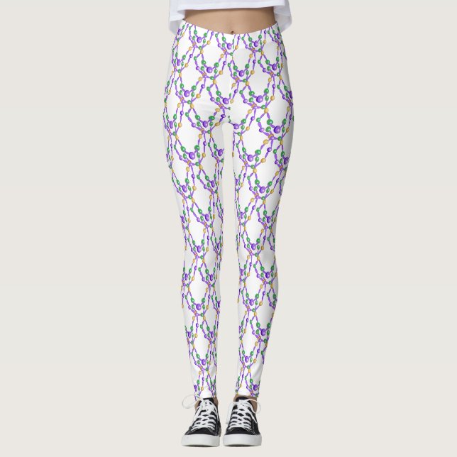 Leggings Perles Colorées Mardi Gras (Devant)