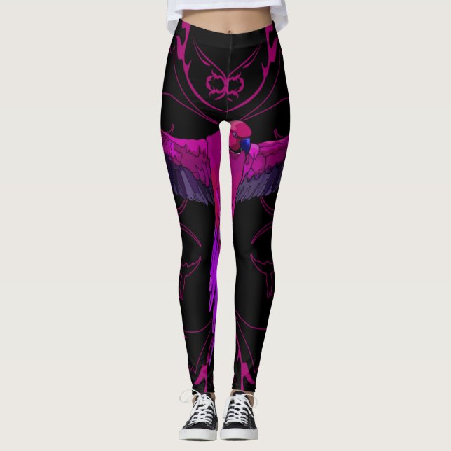 Leggings Perroquet rose (Devant)
