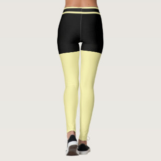 Leggings Personalized Modern Black And Cream Stripes Gift