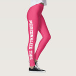 Leggings Personnalisé<br><div class="desc">Facile à personnaliser Personnaliser les légendes faites sur mesure de Ricaso - ajoutez votre propre texte - changez la couleur et la police du texte en cliquant sur personnaliser</div>