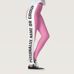 Leggings Personnalisé blanc et rose tendance girly