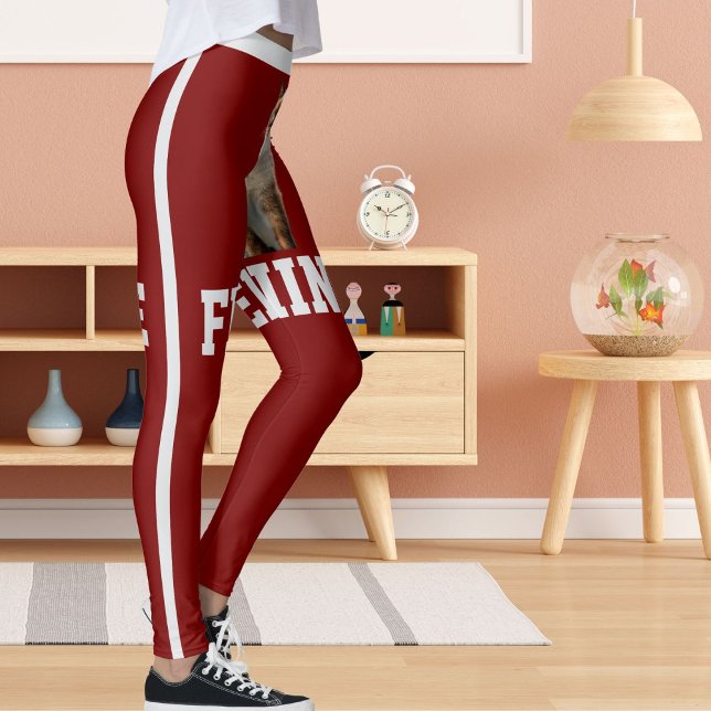 Leggings Personnalisé Deep Red Cute Siamese Chat Pet Photo (Créateur téléchargé)