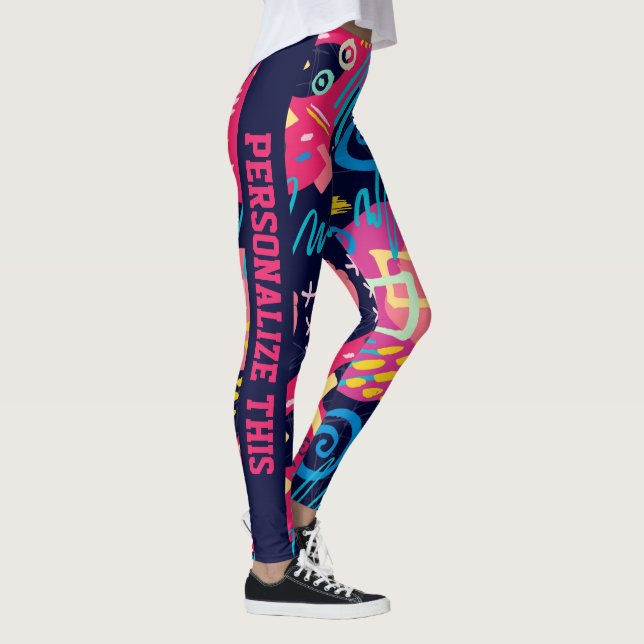 Leggings Personnalisé Personnalisé Fabriqué Graffiti Art Ab (Droite)
