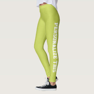 Leggings Personnalisé Personnalisé Marqué Vert Olive