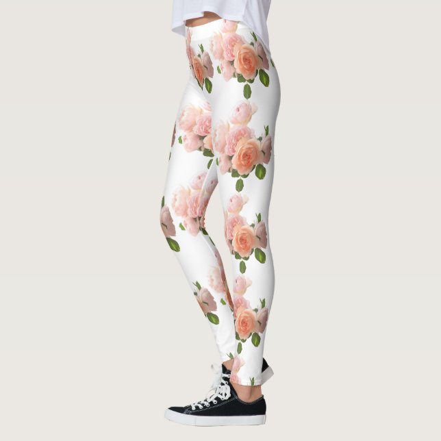 Leggings Personnalisé Rose moderne élégant Modèle tendance (Gauche)