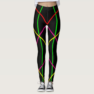 Leggings Personnaliser & Choisir la couleur - Neon Lines Yo